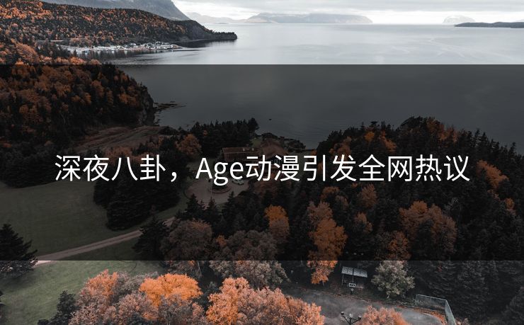 深夜八卦，Age动漫引发全网热议